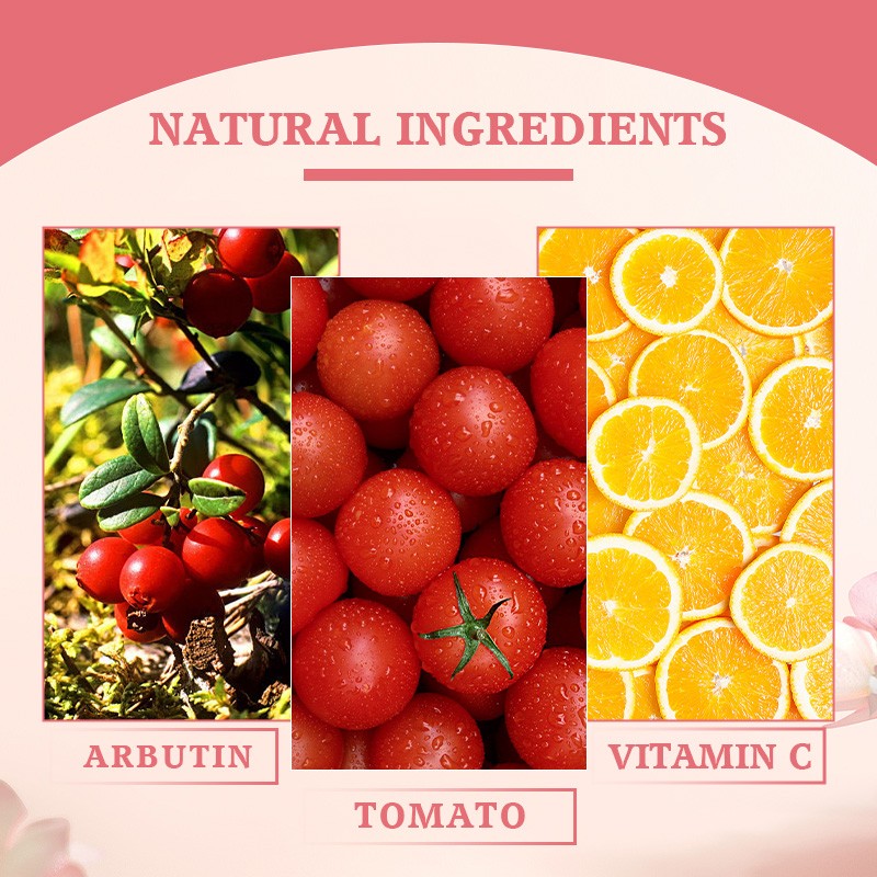 Private Label Natural Organic Vegan Vitamin C Arbutin Skin Whitening And Moisturizing Tomato Skin Care Set For Dark Skin
