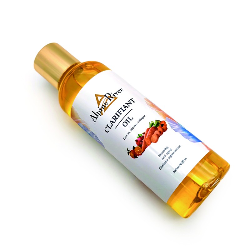 OEM Custom Organic Vitamin C Skin Care Natural Carrot Dark Spot Removal Body Care Oil Turmeric Lightening Even Skin Tone Oil