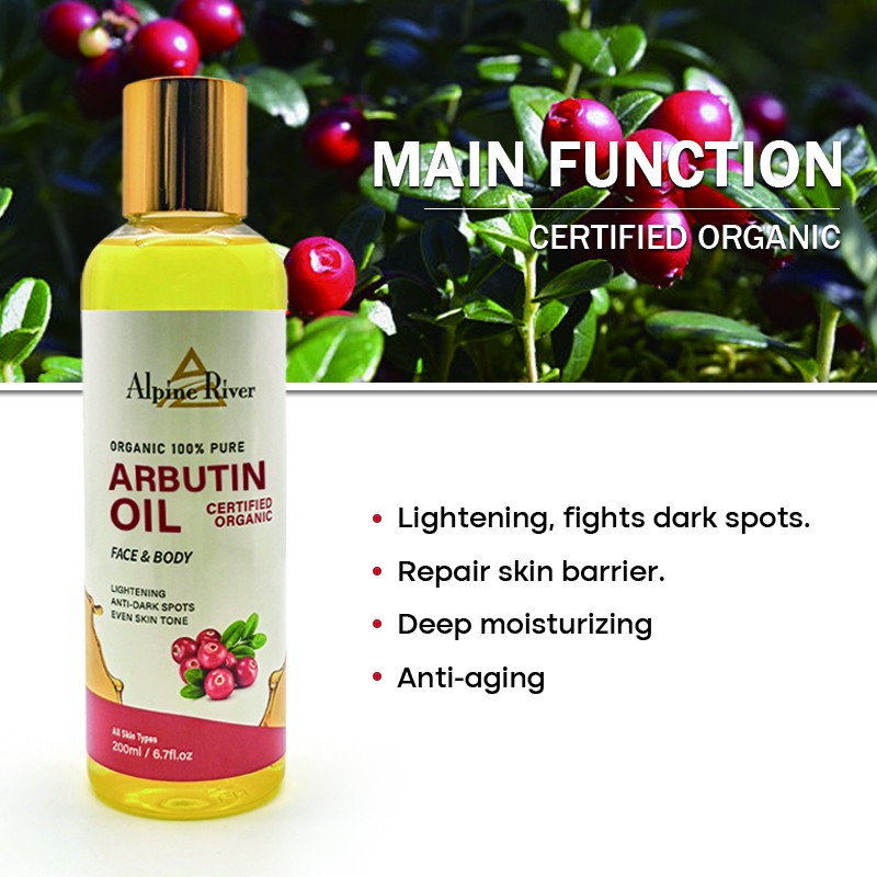 Tiktok Sells Natural Organic Vitamin C Skin Arctoside Oil to Remove Dark Spots and Lighten Skin Bearberry Oil for Adult