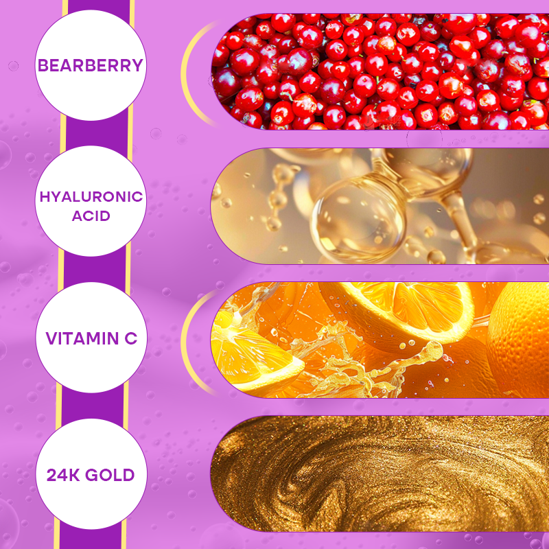 Private Label Vitamin C Body Bath Product Natural Organic Skin Whitening and Brightening Glutathione Arbutin 24k Gold Soap