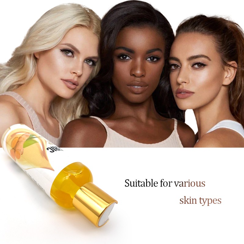 Private Label LANORIENT 100% Organic Vitamin E Skin Removing Dark Spots Lightening Turmeric Skin Care Oil for Face and Body