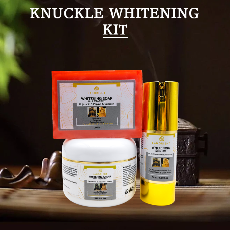Private Label LANORIENT Arbutin Knuckle Spot Removal Whitening Skin Care Set Natural Organic Vitamin C Collagen Skin Care Set