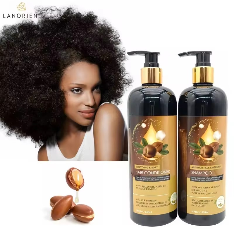 Private Label Biotin Hair Organic Argan Protein Care Sulfate Free Hair-Loss Prevention, Refreshing, Shampoo and Conditioner