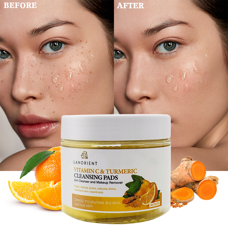 Private Label Korea Skin Care Facial Deep Cleansing Exfoliating Cleanser Pads Skin Whitening Oil Control Cleanser Pads For Women