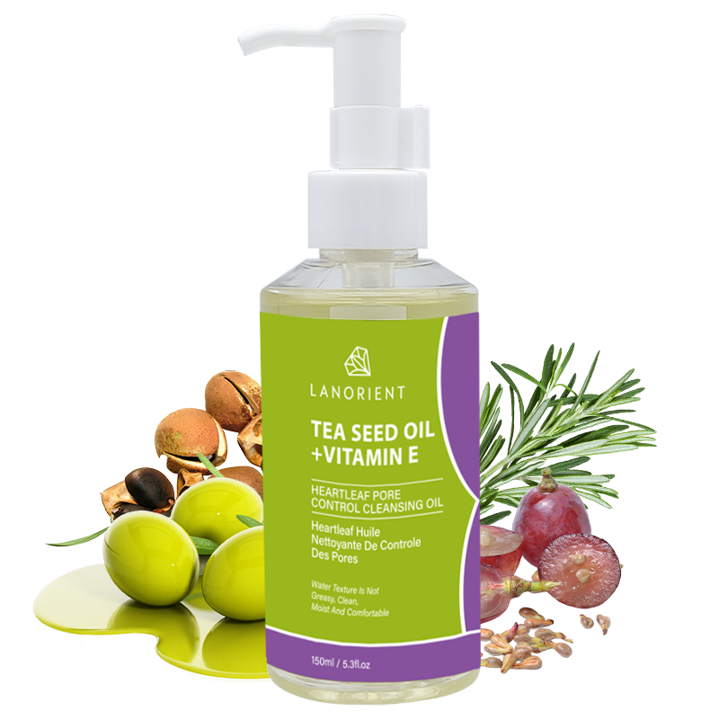 Private Label LANORIENT Korean Skin Care Products Organic Tea Seed Oil Facial Makeup Remover Cleansing Oil for Women