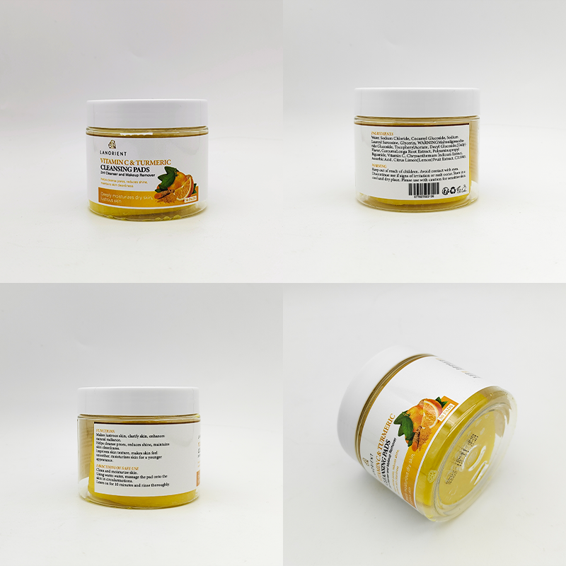 Private Label Korea Skin Care Facial Deep Cleansing Exfoliating Cleanser Pads Skin Whitening Oil Control Cleanser Pads For Women