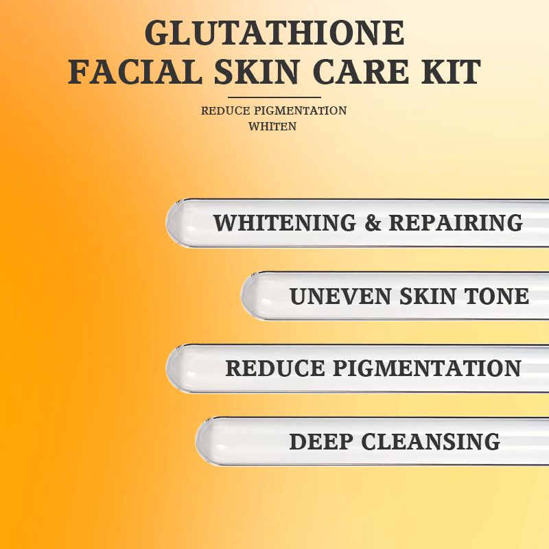 Private Label LANORIENT Korean Skin Care Products Organic Vitamin C Skin Whitening Moisturizing Double Glutathione Skin Care Set