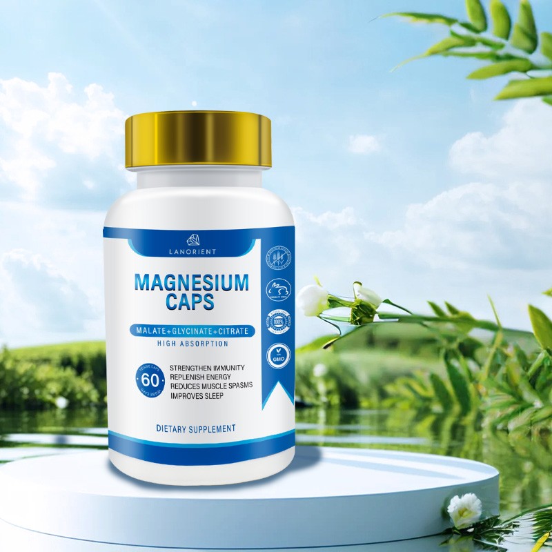 OEM Wholesale Organic Vegan Mg Supplement Magnesium Glycine Capsules For Sleep Relax Promotes Healthy Relaxation