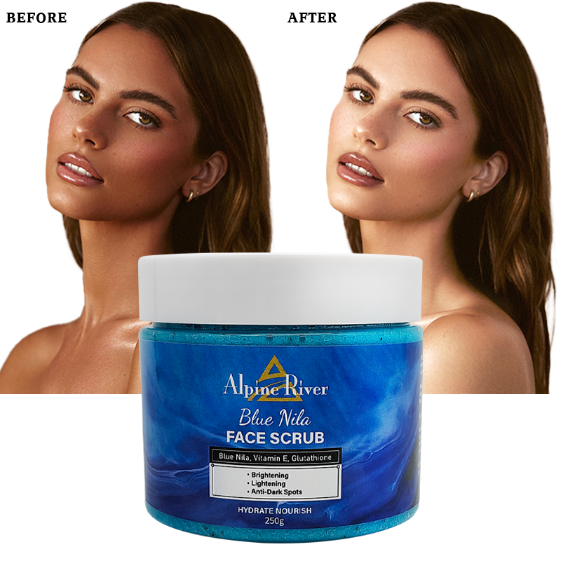 Private Label Body Bath Products Skin Whitening Exfoliating NILA Scrub Remove Dark Spots Brightening Face and Body Scrub