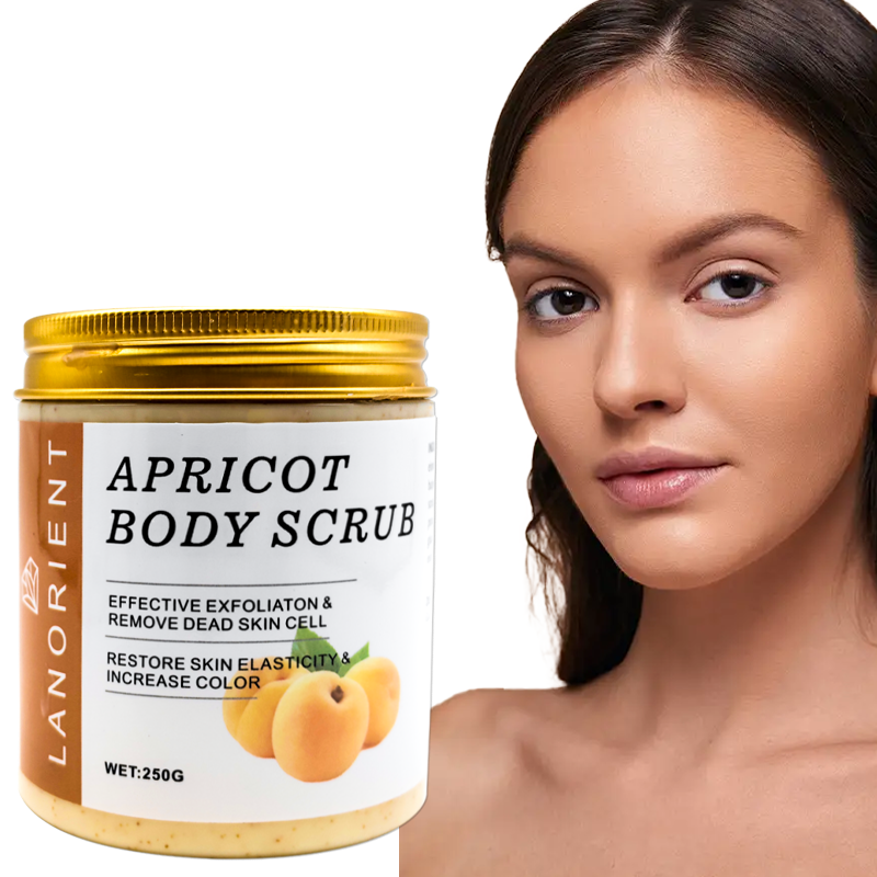Private Label Body Scrub Natural Body Care Whitening Exfoliator Organic Deep Cleanse Apricot Body Scrub for Women