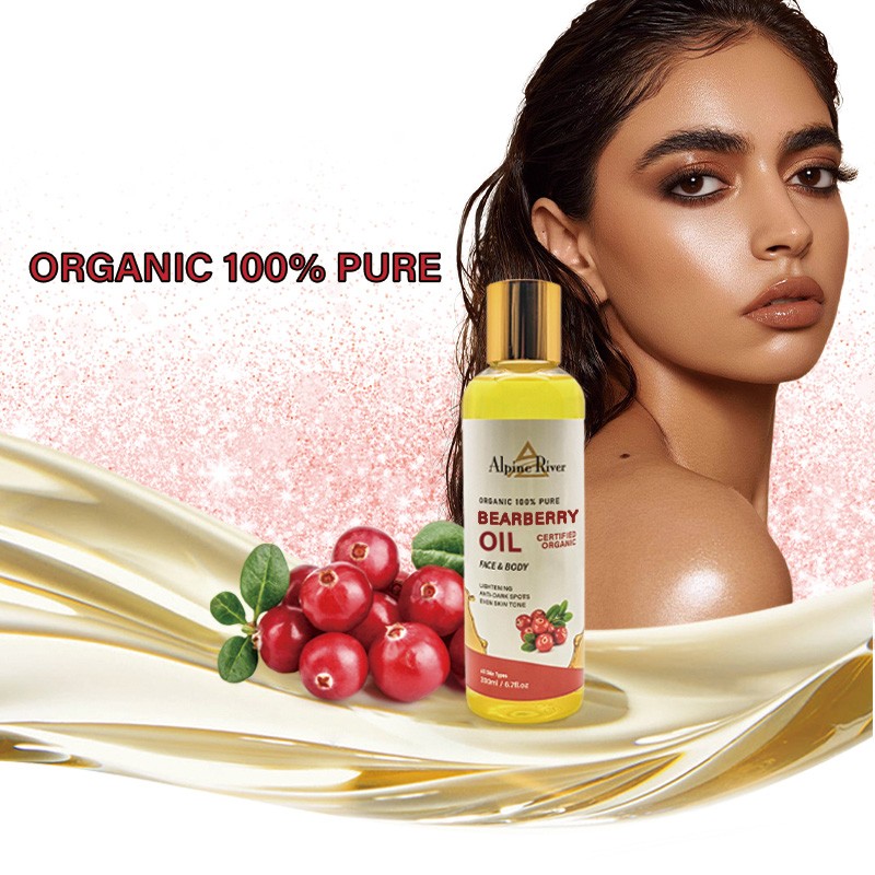 Low Moq Custom Natural Organic Skin Whitening and Brightening Arbutin Oil Body Skin Fast Whitening Bearberry Oil for Women