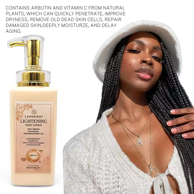 Private Label LANORIENT Organic Vitamin C Whitening Skin Care Set Lightening Spot Lightening Skin Tone Anti-aging Skin Care Set