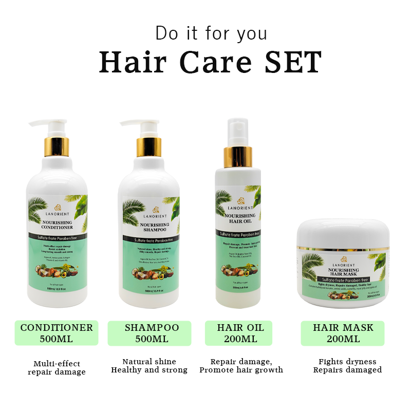 Factory Direct Sale of Natural Shampoo Vitamin Nourishing Scalp Anti-Dandruff Hair Care Set Wholesale for Black Women