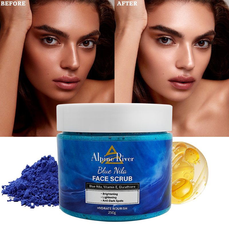 Private Label Body Bath Products Skin Whitening Exfoliating NILA Scrub Remove Dark Spots Brightening Face and Body Scrub