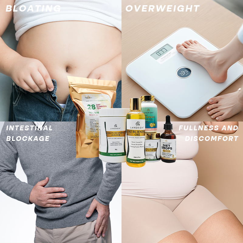 Private Label LANORIENT Organic Body Care Products Natural Weight Loss Belly Fat Burning Slimming Cream Body Care Set for Adults