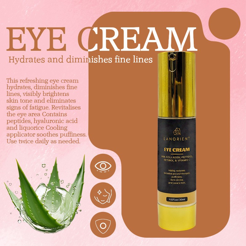 OEM Wholesale Organic Vitamin C Skin Beauty Products Korea Eye Bag Removal Cream Retinol Anti-Aging Eye Cream for All Skin Types