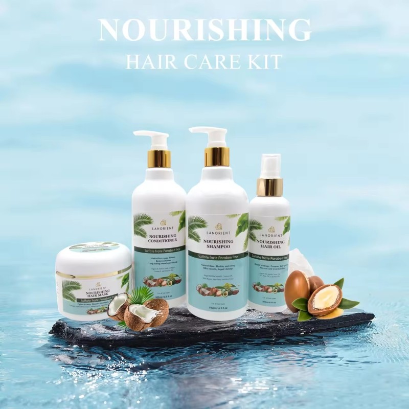 LANORIENT Argan Oil Hair Growth Shampoo Conditioner Hair Mask Set Collagen Deep Repair Hair Care Set