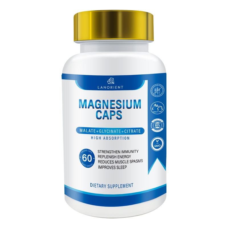 OEM Wholesale Organic Vegan Mg Supplement Magnesium Glycine Capsules For Sleep Relax Promotes Healthy Relaxation