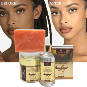 Private Label LANORIENT Korean Skin Care Products Organic Vitamin C Skin Whitening Moisturizing Double Glutathione Skin Care Set