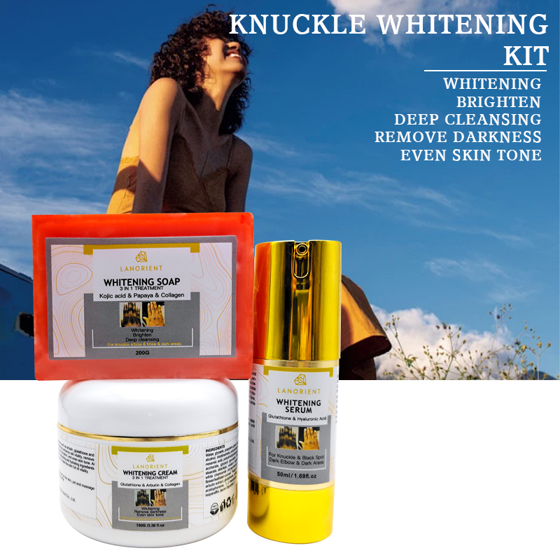 Private Label LANORIENT Arbutin Knuckle Spot Removal Whitening Skin Care Set Natural Organic Vitamin C Collagen Skin Care Set