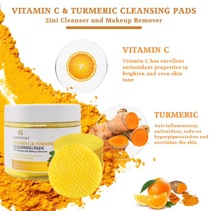 Private Label Korea Skin Care Facial Deep Cleansing Exfoliating Cleanser Pads Skin Whitening Oil Control Cleanser Pads For Women