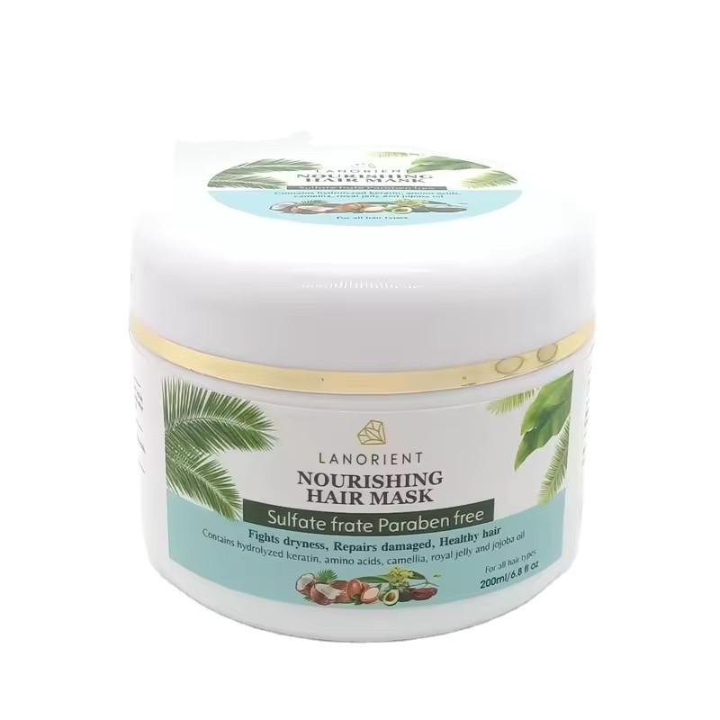 Private Label 100% Organic Avocado Hair Cream Repair Collagen Hair Mask with a Deep Conditioning Moisturizer