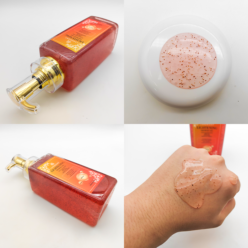 Private Label Korean Bath Product Organic Arbutin Body Exfoliation Lightening And Whitening Shower Gel Body Wash For Black Skin