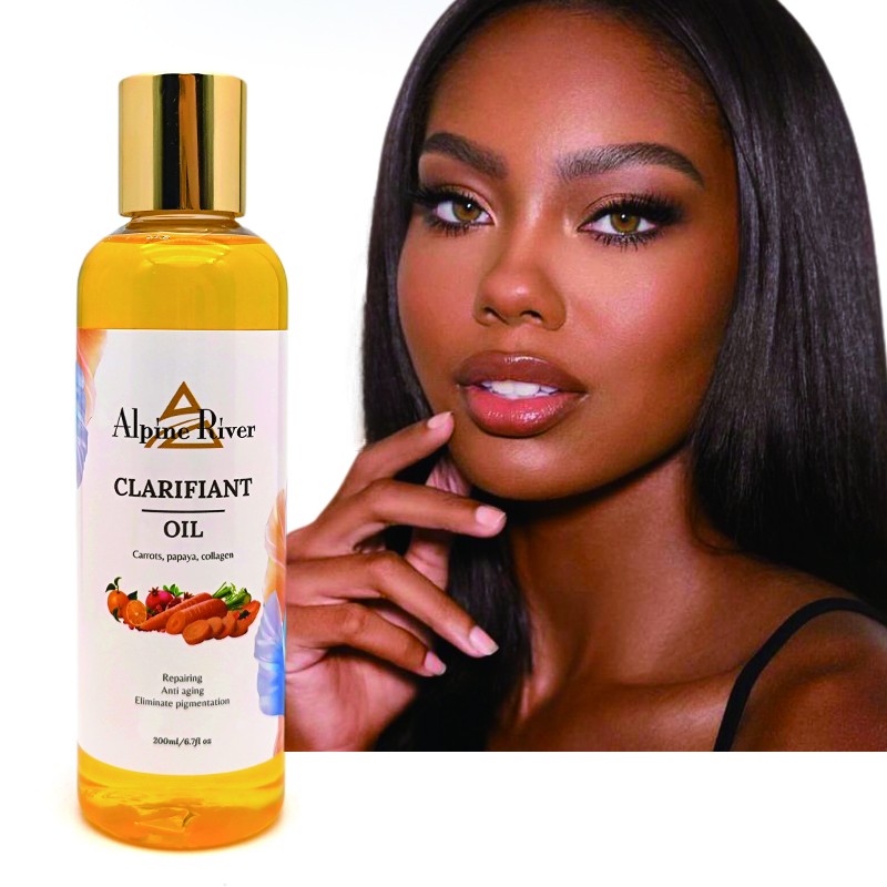 OEM Custom Organic Vitamin C Skin Care Natural Carrot Dark Spot Removal Body Care Oil Turmeric Lightening Even Skin Tone Oil