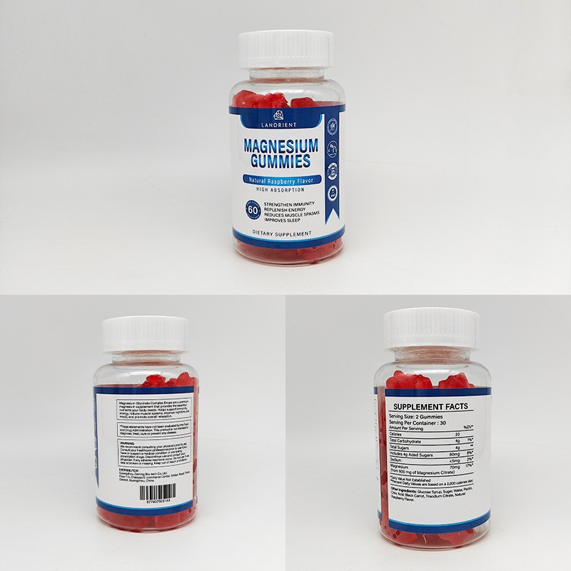 Low MOQ Custom Organic Vegetarian Triple Magnesium Complex Gummy Magnesium Glycinate Magnesium Gummies For Calm And Sleep