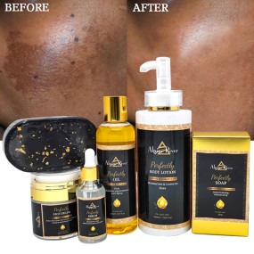 Private Label Vitamin C Skin Care Removing Dark Spots Body Care Nourishing Moisturizing Face Glow Skin Care Set for Black Women