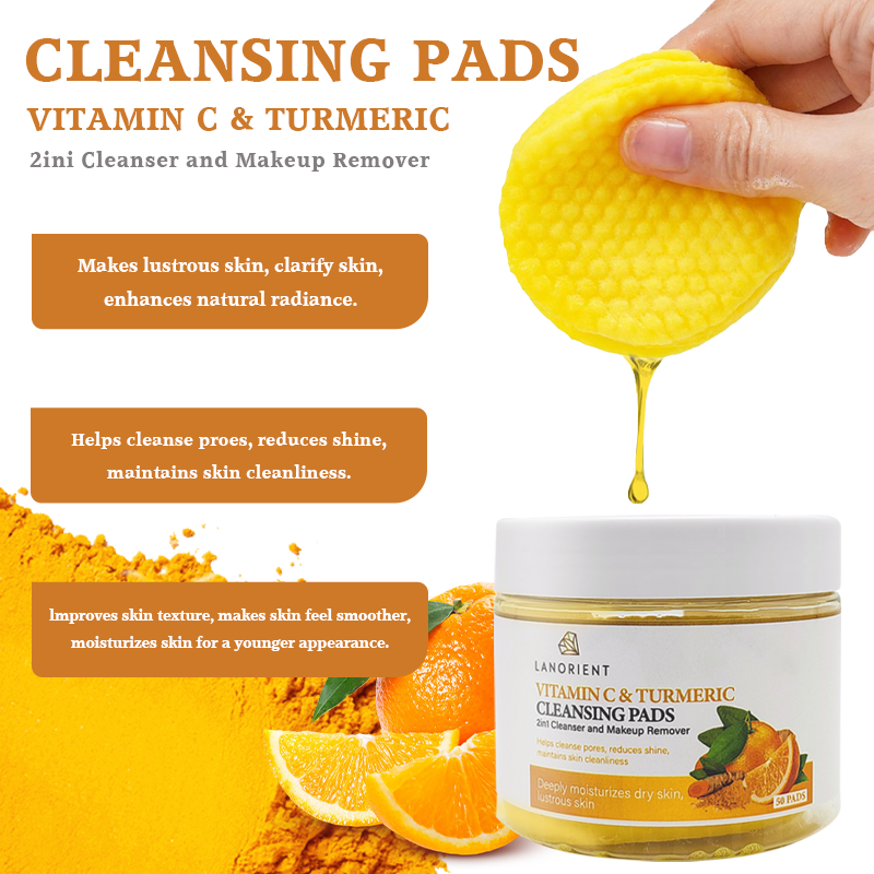 Private Label Korea Skin Care Facial Deep Cleansing Exfoliating Cleanser Pads Skin Whitening Oil Control Cleanser Pads For Women