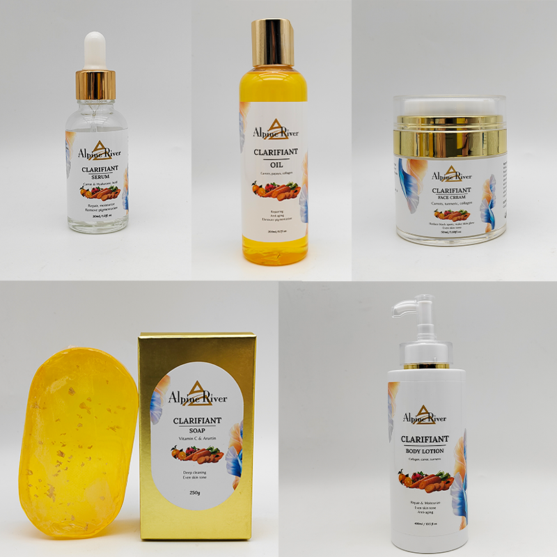 Private Label Luxury Korea Skin Care Product Organic Vitamin C SkinCare Carrot Remove Dark Spots Body Moisturizing Skin Care Set