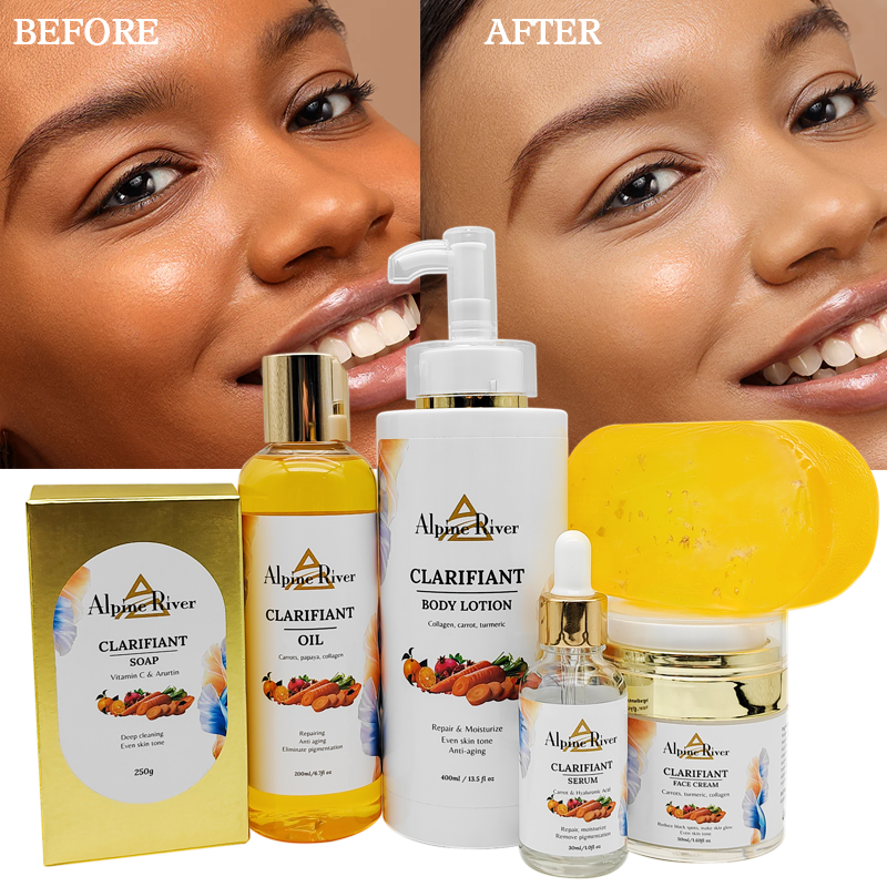 Private Label Luxury Korea Skin Care Product Organic Vitamin C SkinCare Carrot Remove Dark Spots Body Moisturizing Skin Care Set