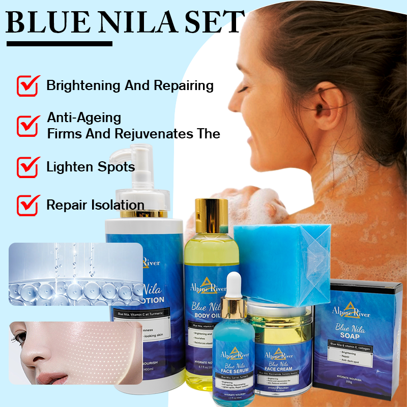 Private Label Luxury Beauty Cosmetic Vitamin C Skin Whitening SkinCare Kit Remove Dark Spots Skin Nourishing NILA Skin Care Set