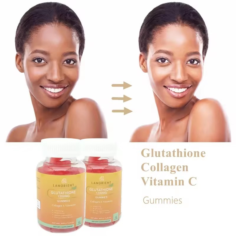 OEM Wholesale Natural Organic Health Supplement Glutathione Gummies Gummy Candies for Skin Whitening and Dark Spot Removal