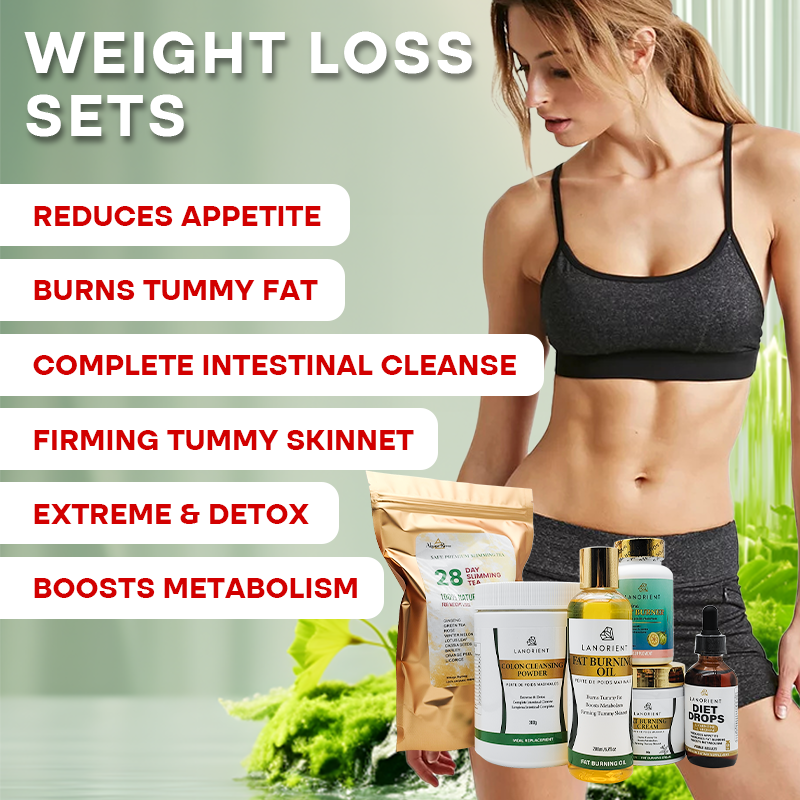 Private Label LANORIENT Organic Body Care Products Natural Weight Loss Belly Fat Burning Slimming Cream Body Care Set for Adults