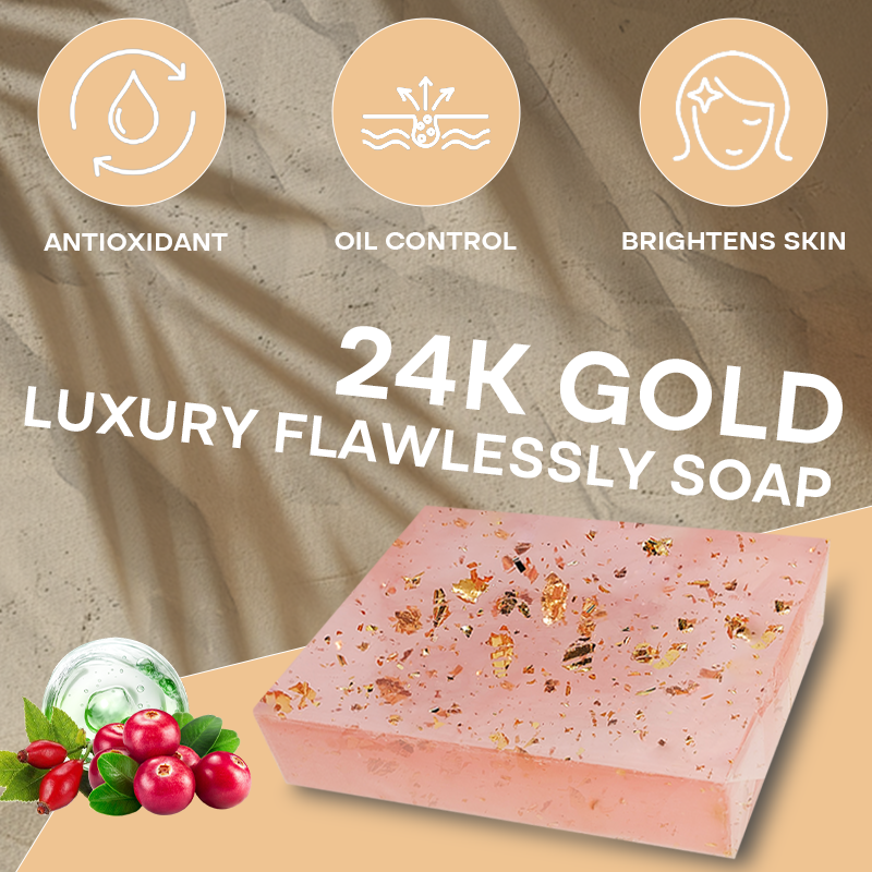 Private Label 24k Gold Organic Handmade Soap for Skin Whitening and Exfoliating Glutathione Rose Gold Soap for Black Skin