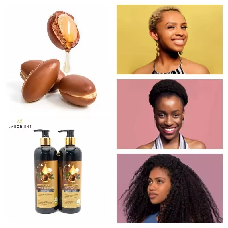 Private Label Biotin Hair Organic Argan Protein Care Sulfate Free Hair-Loss Prevention, Refreshing, Shampoo and Conditioner