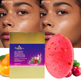 Private Label Vitamin C Body Bath Product Natural Organic Skin Whitening and Brightening Glutathione Arbutin 24k Gold Soap