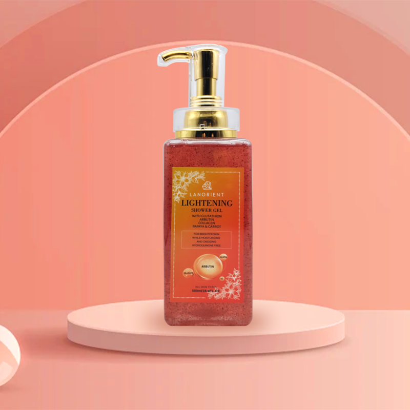 Private Label Korean Bath Product Organic Arbutin Body Exfoliation Lightening And Whitening Shower Gel Body Wash For Black Skin