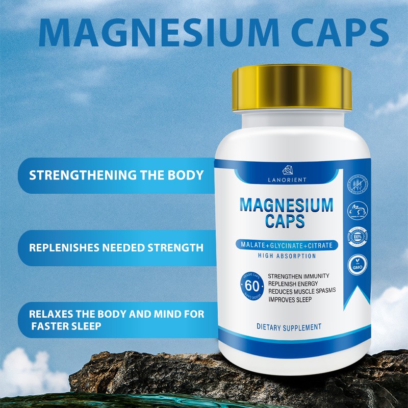 OEM Wholesale Organic Vegan Mg Supplement Magnesium Glycine Capsules For Sleep Relax Promotes Healthy Relaxation