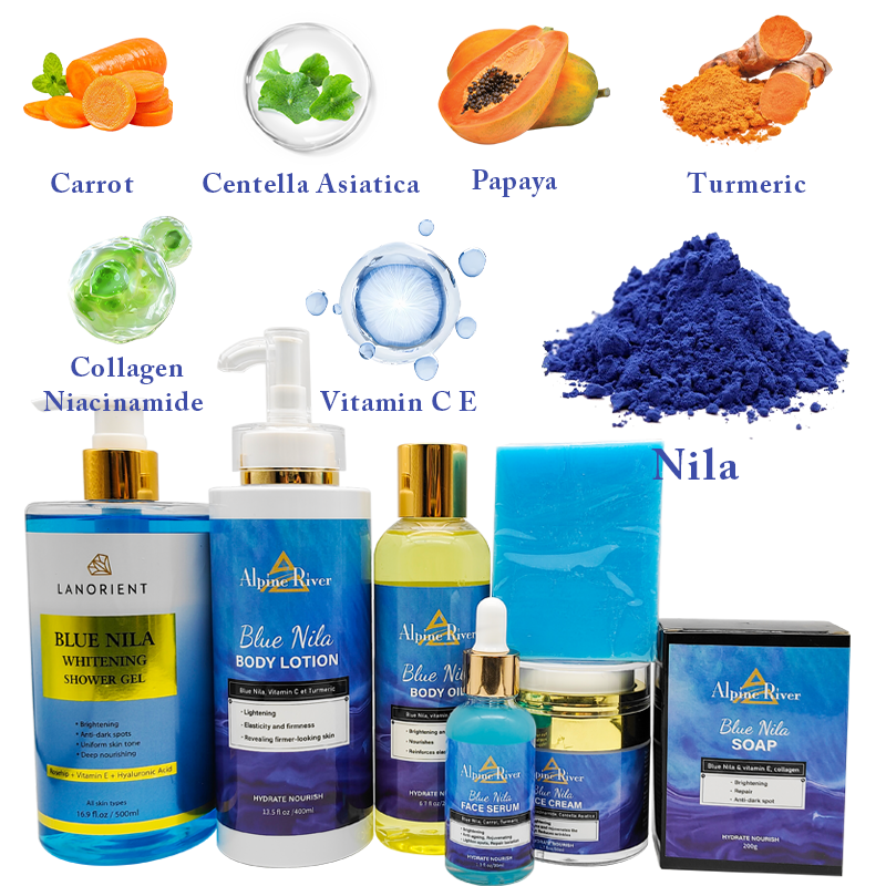 Korean Skin Care Beauty Product Organic Vitamin E Turmeric Remove Dark Spots Moisturizing Skin Whitening NILA Skin Care Set