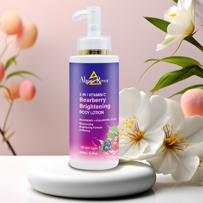 Private Label Natural Organic Body Care Vitamin C Skin Whitening 24-Hour Moisturizing Arbutin Perfume Body Lotion for Women