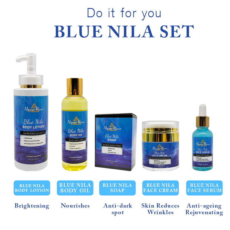 Private Label Luxury Beauty Cosmetic Vitamin C Skin Whitening SkinCare Kit Remove Dark Spots Skin Nourishing NILA Skin Care Set