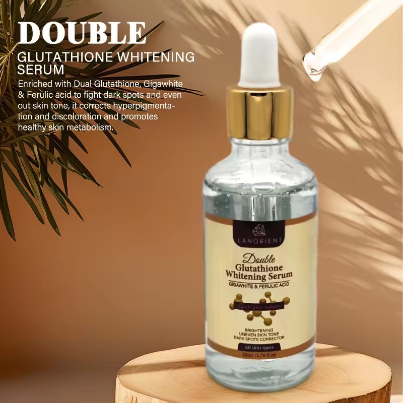 Private Label Vitamin C Skin Whitening Remove Dark Spots Pigmentation Correction Skin Care Set Double Glutathione Whitening Set