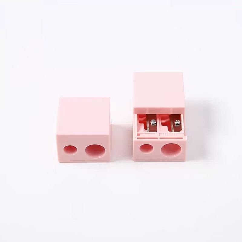 Pencil Sharpener Factory - Blade Dual Holes Sharpener with Cleaner for Eyebrow Eyeliner