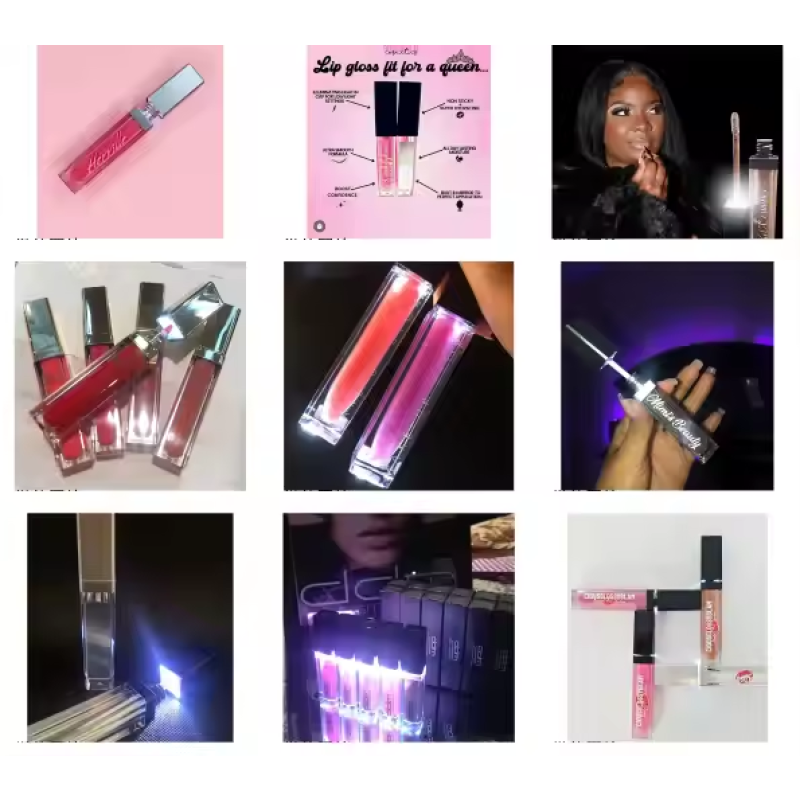 Lip Gloss Factory - Wholesale Custom Logo LED Light Tube with Mirror Glitter