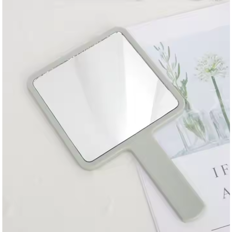 Makeup Mirror Factory - Customized Logo Fashion Black Pink Hand Mirror Mini