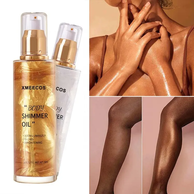 Body Glow Oil Factory - Private Label Vegan Body Glitter Highlighter Liquid Bronzer