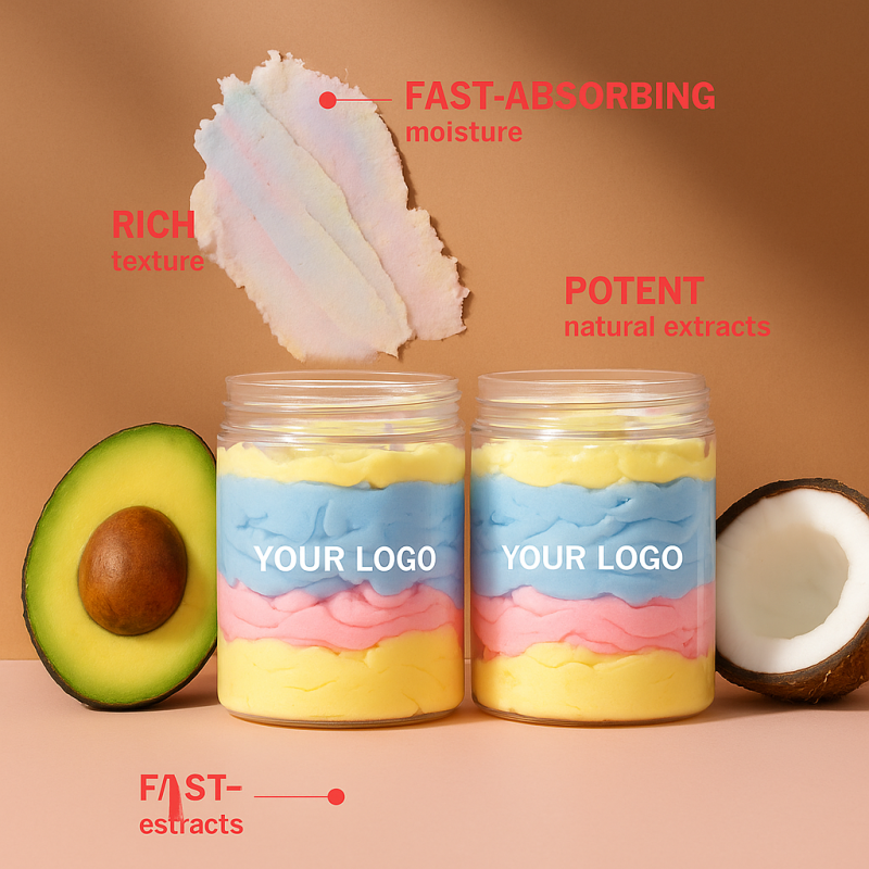 Body Butter Supplier - Low MOQ Nourishing Rainbow Moisturizing Shea Butter Vegan